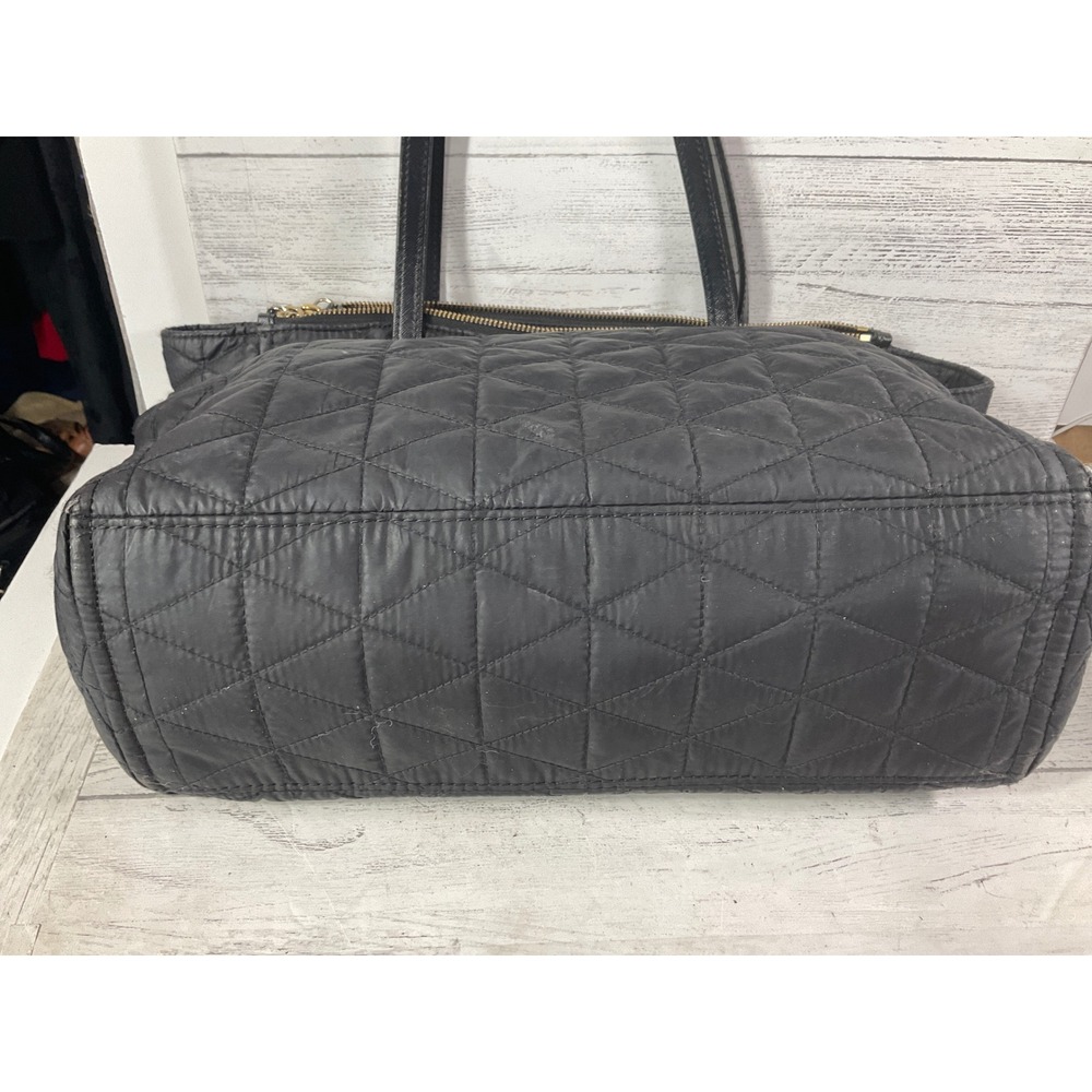 Kate Spade Quilted Black Tote Bag w/ Multiple compartments - Picture 4 of 7